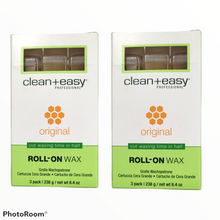 Load image into Gallery viewer, Clean + Easy Large Original Roll On Wax Refill for Wax Cartridge - 3 packs 8.4 oz