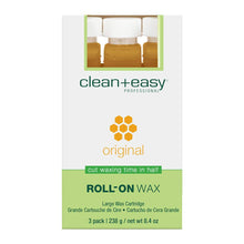 Load image into Gallery viewer, Clean + Easy Large Original Roll On Wax Refill for Wax Cartridge - 3 packs 8.4 oz