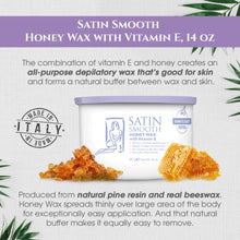 Load image into Gallery viewer, Satin Smooth Honey Hair Removal Wax with Vitamin E 14oz.