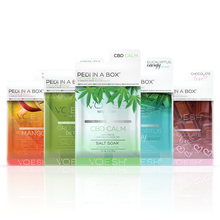 Load image into Gallery viewer, VOESH Pedi in a Box Deluxe 4 Step Pedicure System. Pick your scents