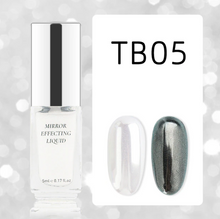 Load image into Gallery viewer, Liquid Type Mirror Chrome Powder Metallic Nail Gel Pearl Nail Polish Semi-permanent Glitter Manicure Design