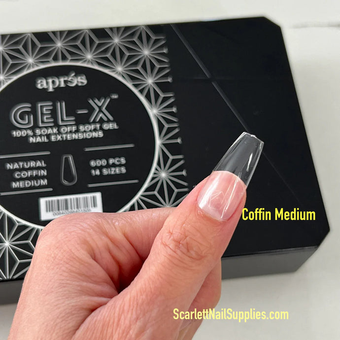 GEL-X NATURAL COFFIN MEDIUM (600PCS)
