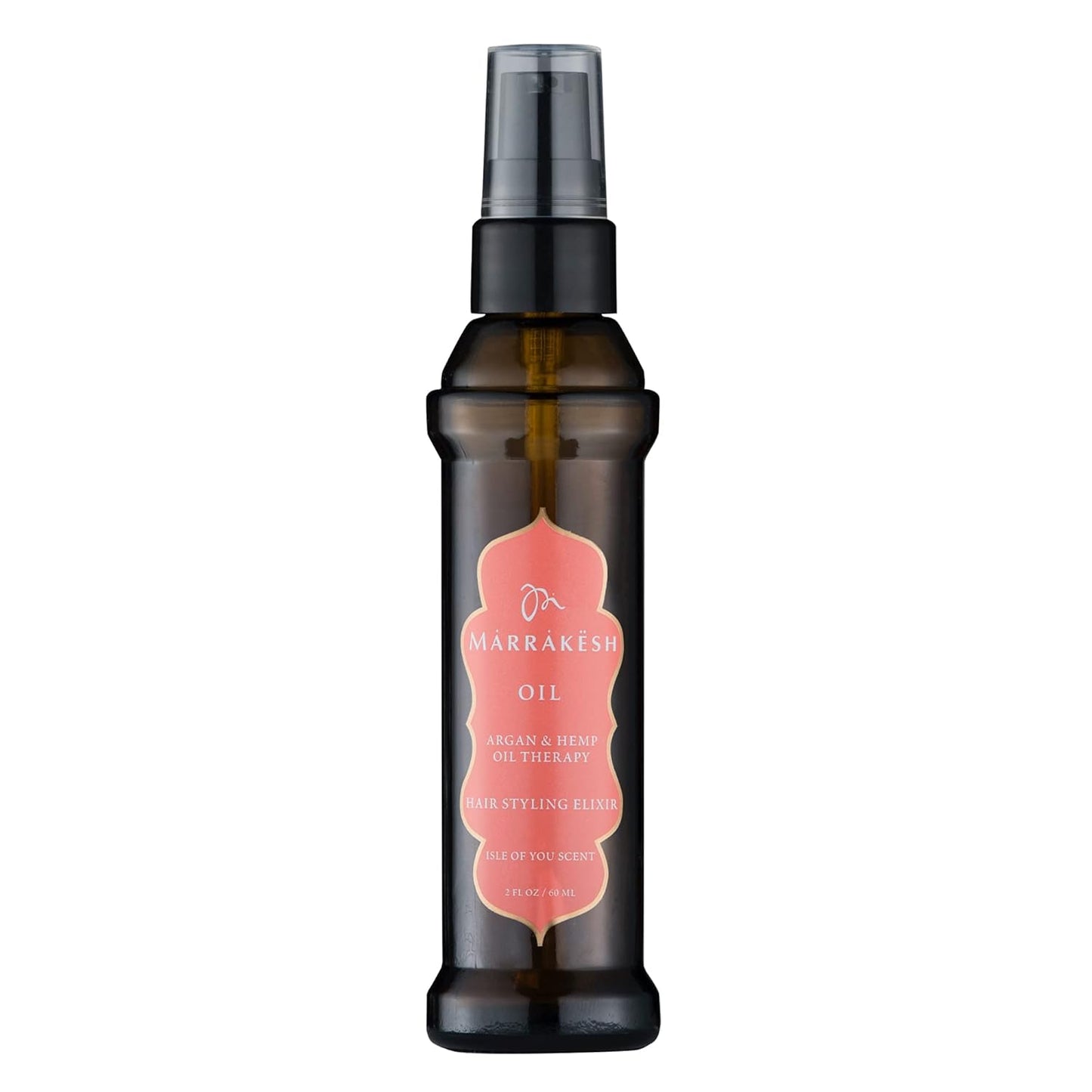 Marrakesh Oil, Isle of You - 2 fl. oz. - Morrocan Argan Oil, Hemp Seed Oil - Moisturize & Nourish Hair, Control Frizz, Increase Smoothness - Vegan & Cruelty Free