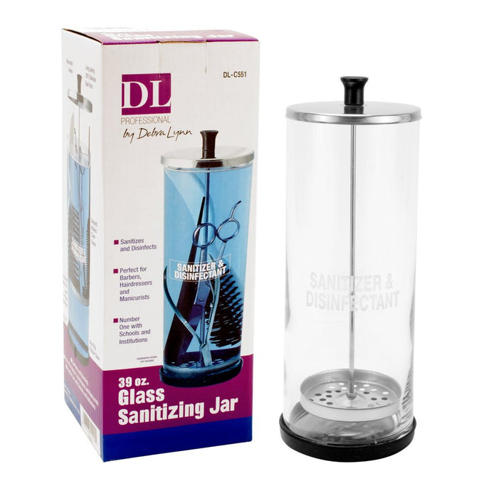 DL Professional Glass Sanitizing Jar 39oz  by DL Pro by Debra Lynn