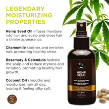 Load image into Gallery viewer, Hemp Seed Hair Care Leave-In Conditioner &amp; Detangler,  - 4 oz
