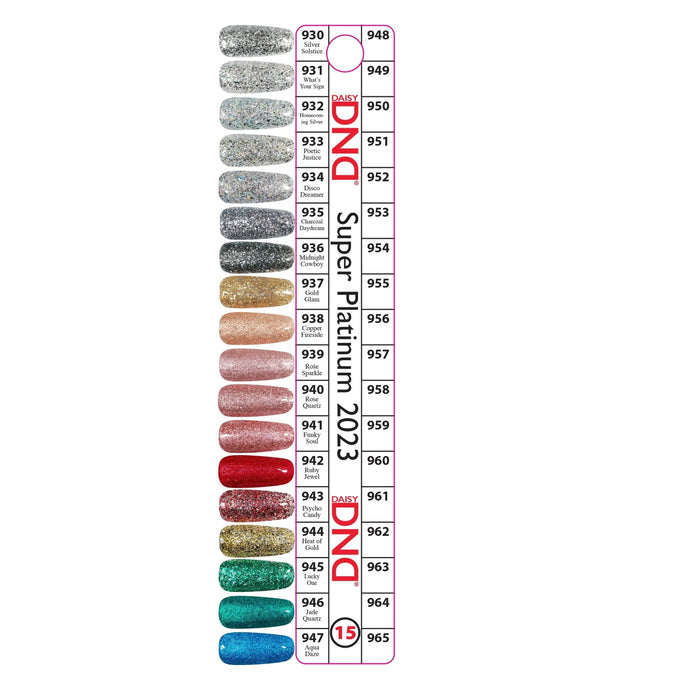 DND Gel Polish Set #15 Super Platinum 2023 Half Set (18 Colors)