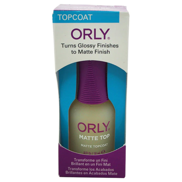Matte Top - Matte TopCoat by Orly for Women - 0.6 oz Nail Polish