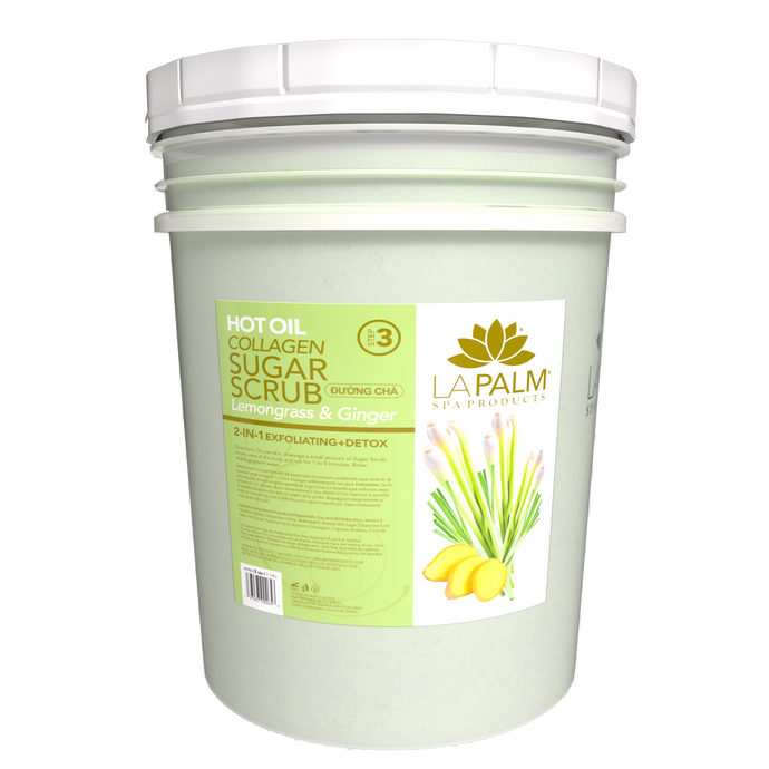 LAPALM Sugar Scrub Hot Oil Bucket - Lemongrass