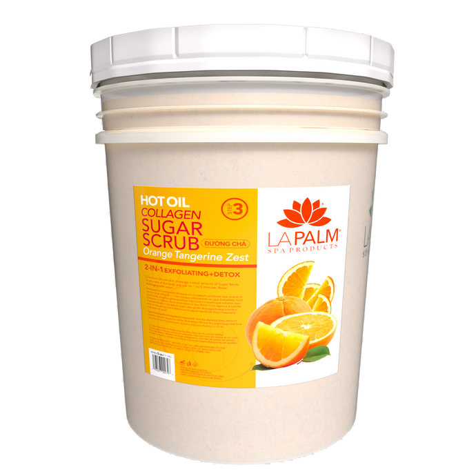 LAPALM Sugar Scrub Hot Oil Bucket - Orange Tangerine Zest