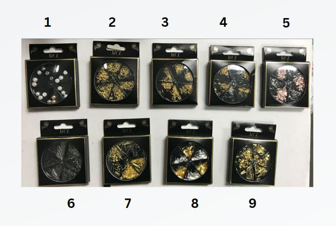 Artdone 10 boxes Nail Rhinestones, Nail Gems Nail Diamonds, Nail Art Studs Nail Crystals Nail Sequins for Nails Kit for Nail Art Supplies Accessories #17