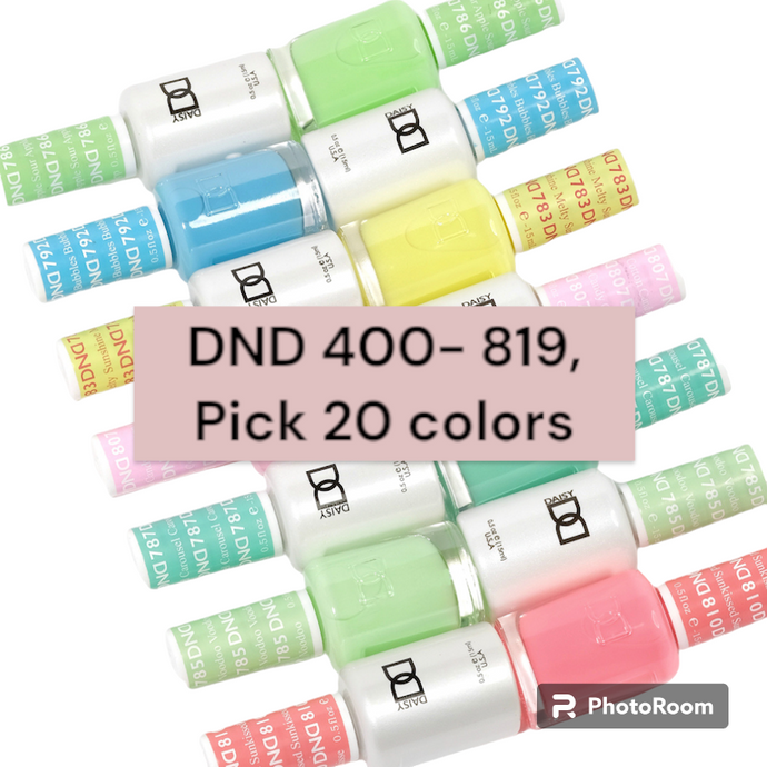 DND or DC GEL 400 to 819 or 1 to 326 Collection - Pick Your 20 Colors