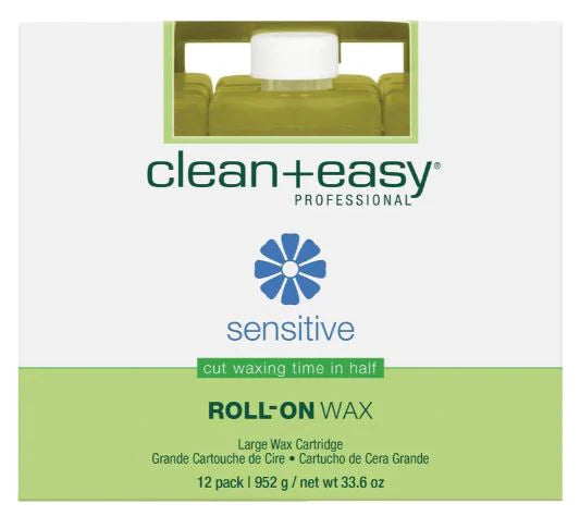 Clean + Easy Sensitive Wax, Refill 12 Pack Roller Wax Cartridge