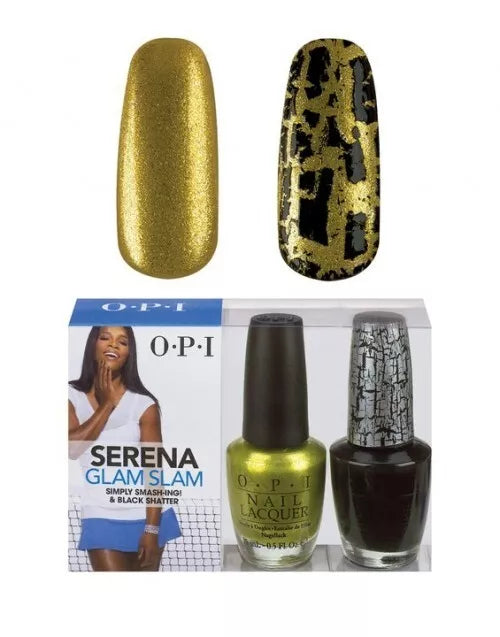 OPI Serena Glam Slam SET- SIMPLY SMASH-ING & BLACK SHATTER