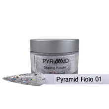 Load image into Gallery viewer, Pyramid 3 in 1 Nail System 2 oz  HOLO Glitter Collection Duo Gel + Polish
