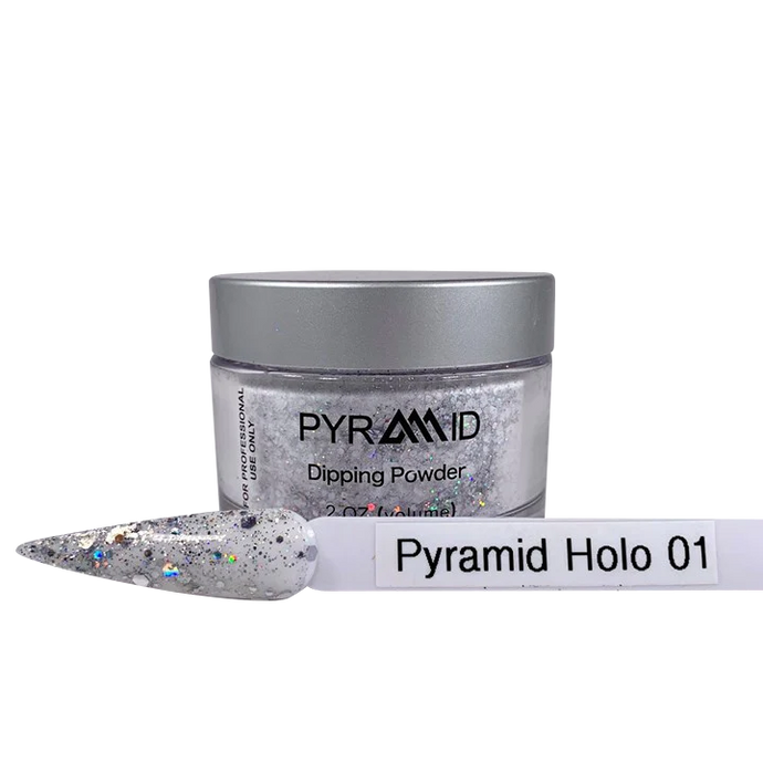 Pyramid 3 in 1 Nail System 2 oz  HOLO Glitter Collection Duo Gel + Polish