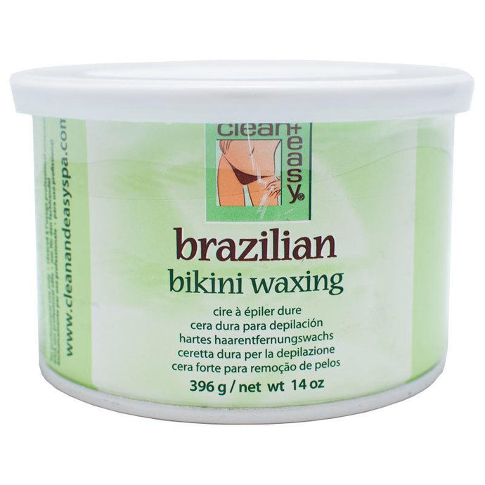 Clean + Easy Brazilian Hard Wax  Full Body Hair Removal For All Skin Types, 14 oz