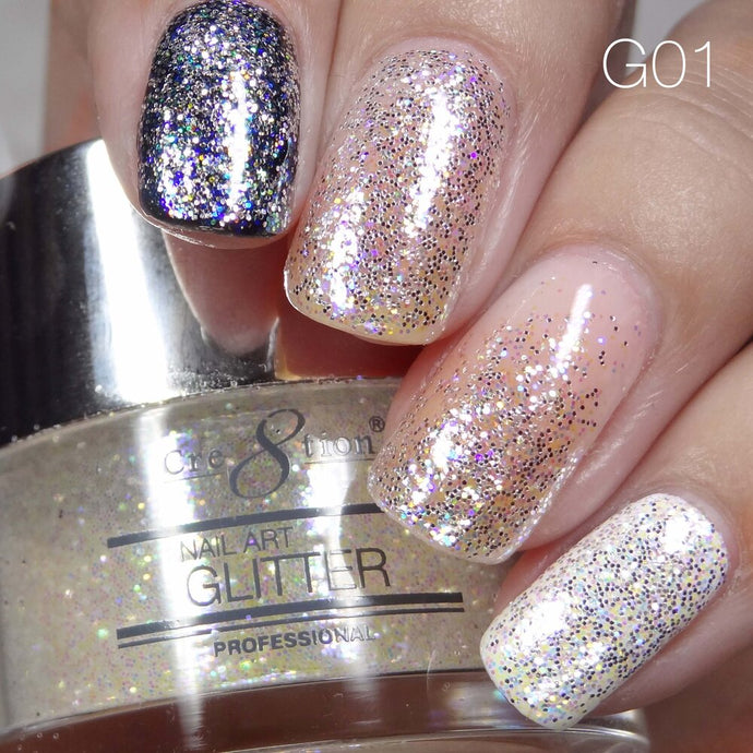 Cre8tion - Nail Art Glitter 1oz/0.5oz (Choose your color)