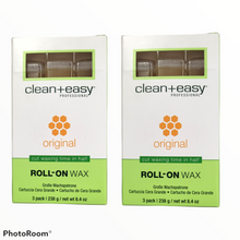 Load image into Gallery viewer, Clean + Easy Large Original Roll On Wax Refill for Wax Cartridge - 3 packs 8.4 oz
