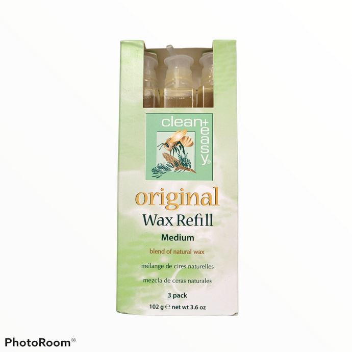 Clean & Easy Original Wax Refill Medium- 3-packs 3.6oz