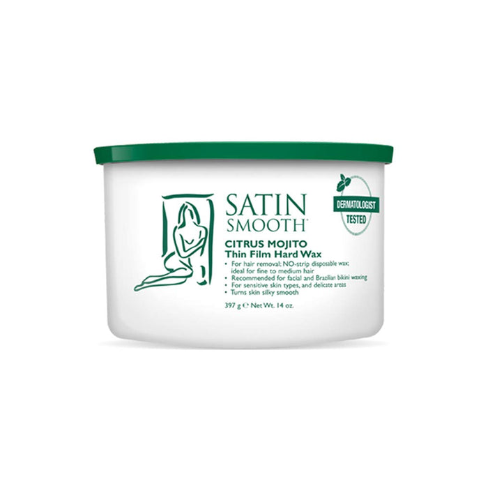 Satin Smooth Citrus Mojito Thin Film Hard Hair Removal Wax 14oz.
