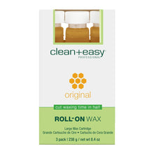 Load image into Gallery viewer, Clean + Easy Large Original Roll On Wax Refill for Wax Cartridge - 3 packs 8.4 oz
