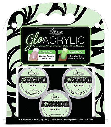 Ez Flow Glo In The Dark Acrylic Nail Powder Kit
