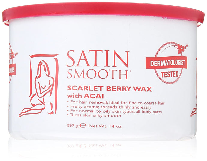 Satin Smooth Scarlet Berry Wax Hair Removal Wax 14oz.