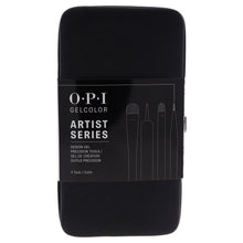 Load image into Gallery viewer, OPI GelColor Artist Series Design Gel Precision Tool Dotting Tool, French Smile Line Brush, Striping Brush, Oval Clean-Up Brush, Women, 4Pc
