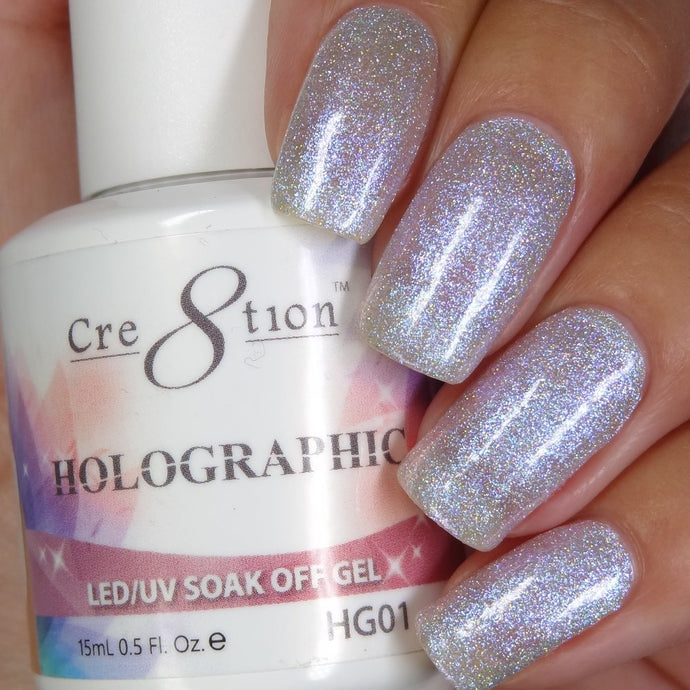 Cre8tion - Holographic Soak Off Gel 0.5oz - HG01