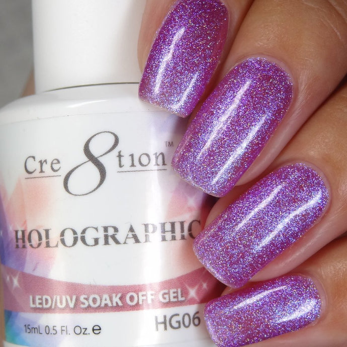Cre8tion - Holographic Soak Off Gel 0.5oz - HG06