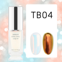 Load image into Gallery viewer, Liquid Type Mirror Chrome Powder Metallic Nail Gel Pearl Nail Polish Semi-permanent  Glitter Manicure Design
